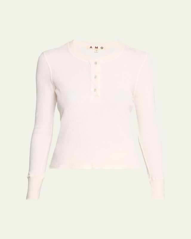 Ribbed Thermal Henley T